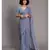 Suta Blue & Black Pure Cotton Polka Dot Printed Saree