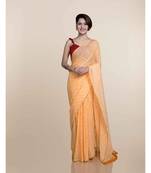 Mustard Polka Dots Pure Cotton Saree