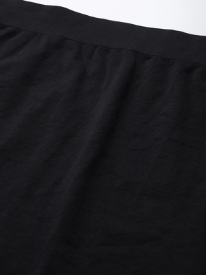 Inddus Black Solid Micro Fiber Slimming Skirt Shapewear 4