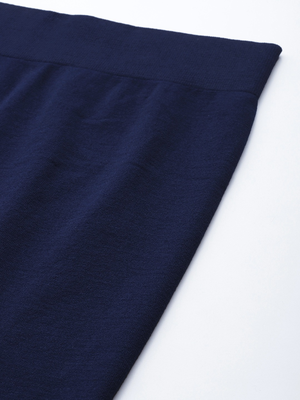 Inddus Navy Blue Solid Micro Fiber Slimming Skirt Shapewear 4