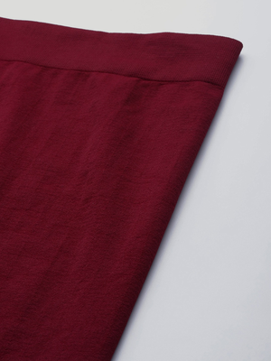 Inddus Maroon Solid Micro Fiber Slimming Skirt Shapewear 4