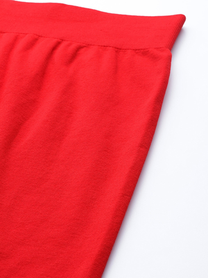 Inddus Red Solid Micro Fiber Slimming Skirt Shapewear 4
