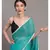 Suta Women Turquoise Blue Sheers Solid Saree