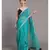 Suta Women Turquoise Blue Sheers Solid Saree