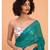 Suta Teal Blue Pure Cotton Solid Saree