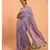 Suta Purple Cotton Viscose Solid Saree