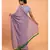 Suta Purple Cotton Viscose Solid Saree