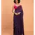 Suta Women Purple & multicoloured tasseled Pure Cotton solid Saree