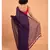 Suta Women Purple & multicoloured tasseled Pure Cotton solid Saree