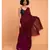 Suta Maroon & Magenta Cotton Acrylic Colourblocked Saree