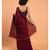 Suta Maroon & Magenta Cotton Acrylic Colourblocked Saree