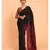 Suta Red & Black Cotton Acrylic Colourblocked Saree