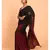 Suta Red & Black Cotton Acrylic Colourblocked Saree