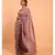 Mauve & beige coloured tasseled solid Mul-Viscose saree