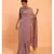 Mauve & beige coloured tasseled solid Mul-Viscose saree