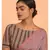 Mauve & beige coloured tasseled solid Mul-Viscose saree
