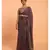 Suta Women Purple & Yellow Solid Cotton Blend Saree
