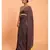 Suta Women Purple & Yellow Solid Cotton Blend Saree