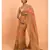 Suta Orange  Brown Colourblocked stripes Saree