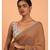 Suta Women Brown & Green Solid Mul Viscose Saree