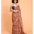 Suta Peach-Coloured  Blue warli Printed Pure Cotton Saree