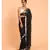 Suta Women Black & Silver zari border solid Pure Cotton Saree