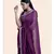 Purple And Zari Border Cotton Handloom Saree