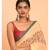 Suta Orange & Green Floral Printed Pure Cotton Saree