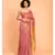 Suta Pink & Gold-Toned Zari Pure Linen Saree