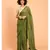 Suta Women Olive Green Mul Viscose Solid Saree