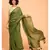 Suta Women Olive Green Mul Viscose Solid Saree