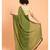 Suta Women Olive Green Mul Viscose Solid Saree