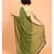 Suta Women Olive Green Mul Viscose Solid Saree