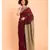Suta Women Maroon Colorblocked Cotton Blend Saree