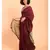 Suta Women Maroon Colorblocked Cotton Blend Saree