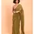 Suta Women Olive Green  Black Pure Cotton solid Saree