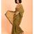 Suta Women Olive Green  Black Pure Cotton solid Saree