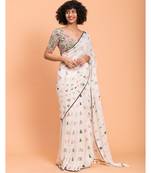 Suta White  Multicoloured printed Pure Cotton Saree