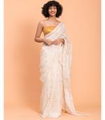 Suta White Woven Cotton Saree