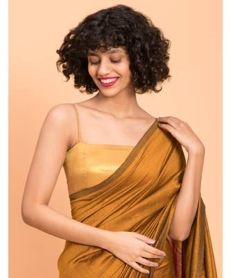 Suta Gold & pink-Toned Cotton Colourblocked Saree 2