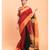 Suta Maroon ,Black & beige Colourblocked stripes Saree