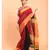 Suta Maroon ,Black & beige Colourblocked stripes Saree