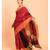 Suta Maroon ,Black & beige Colourblocked stripes Saree