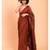 Suta Maroon  Brown Pure Cotton colorblocked Saree