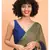 Suta Blue & Green Colourblocked Pure Cotton Saree