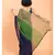 Suta Blue & Green Colourblocked Pure Cotton Saree