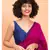 Suta Women Pink & Teal cotton Colourblocked Saree