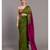 Suta Green & Pink cotton Colourblocked Saree