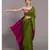 Suta Green & Pink cotton Colourblocked Saree