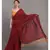 Maroon and Yellow tassles Mul Viscose solid Saree